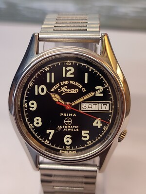 WEST END WATCH CO. SOWAR 17 JEWELS AUTOMATIC K.5969 SWISS MEN'S