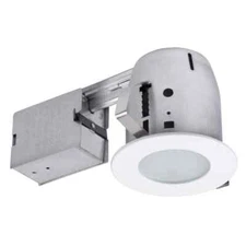 Globe Electric 4 in. White Recessed Circular Shower Lighting Kit 90663