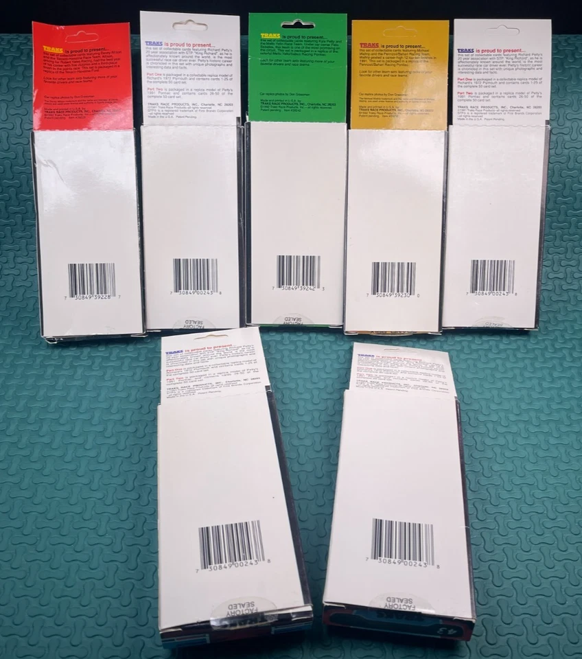 TRAKS Racing Cards in Car-Shaped 25 Card Team Boxes (1991-92) Richard Petty 20yr - Image 2 of 4