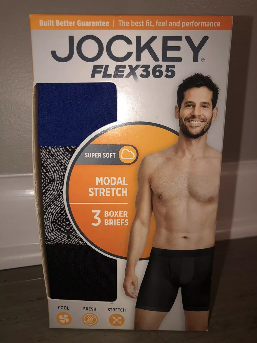 NEW Jockey Men s Size Small Underwear 3 Pack Flex 365 Modal
