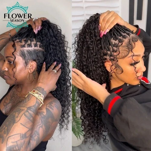 Cabello humano a granel para trenzar trenzas boho birmanas al por mayor sin trama doble dibujo Foto 2 de 4