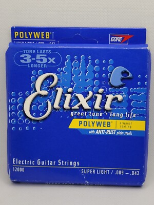 New Damaged Package Elixir Polyweb 9-42 Electric Guitar Strings