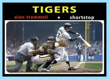 Alan Trammell Custom Made Art Card Detroit Tigers 71-T-AT