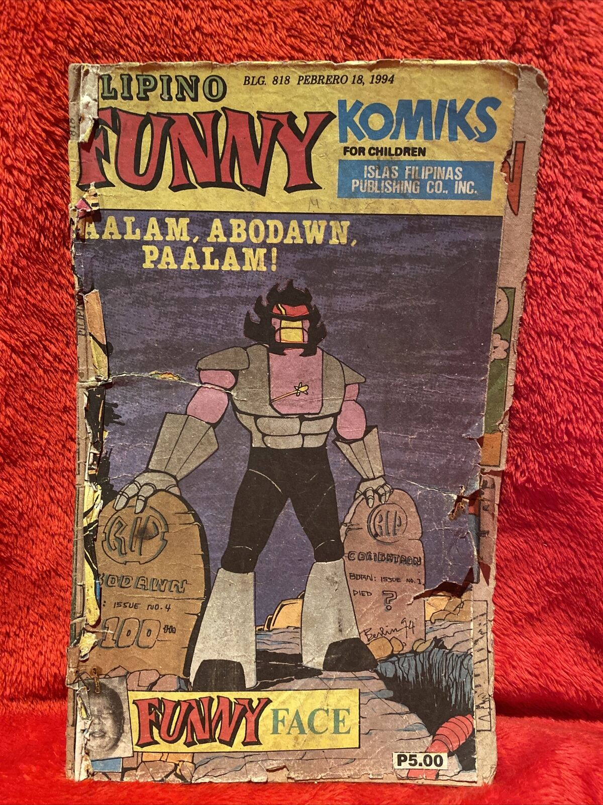 Death Of Abodawn (Combatron) Pilipino Funny Komiks #818 Philippines Comics 1994