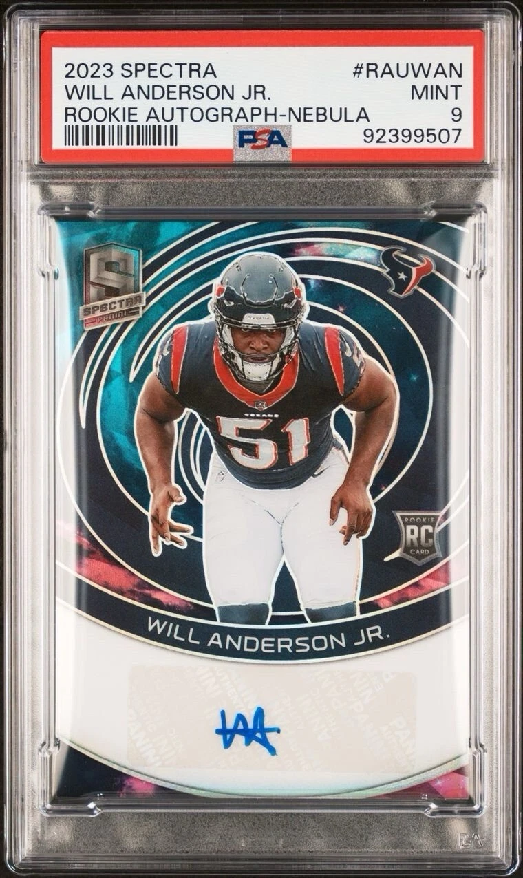 Will Anderson Panini Spectra Rookie Autographs #RAUWAN Nebula