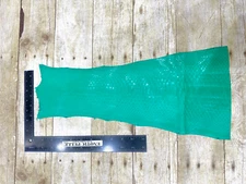 Green Piece Genuine Python Snakeskin Leather real hide snake skin Rattle 332