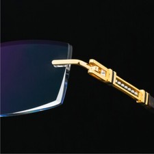 Luxury Man Pure Titanium Glasses Optical Eyeglass Spectacles Rimless RX frame