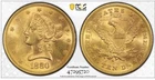 1880 S $10 Liberty U.S. GOLD EAGLE COIN PCGS AU58