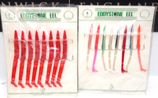 2 shop stock cards of 16 genuine Eddystone Eel sea fishing lures size 3 4