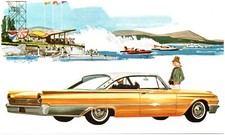 Ford Motor Co. 1961 Ford Starliner Postcard By The Beach 85853
