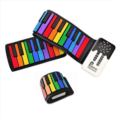 49 Key Roll up Electronic Digital Music Piano, Rechargeable, Recording Feature,