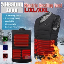 Heated Vest Warm Body Winter Thermal Electric USB Jacket Men Women Heating Coat