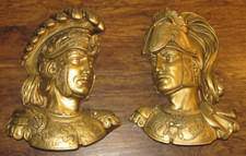 RARE SET 1961 ROMAN CENTURION SOLDIER CHICAGO UNIVERSAL STATUARY CORP WALL DECOR
