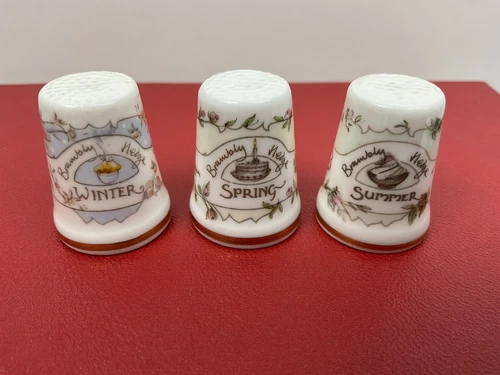 Royal Doulton Brambly Hedge 3 x China Thimbles