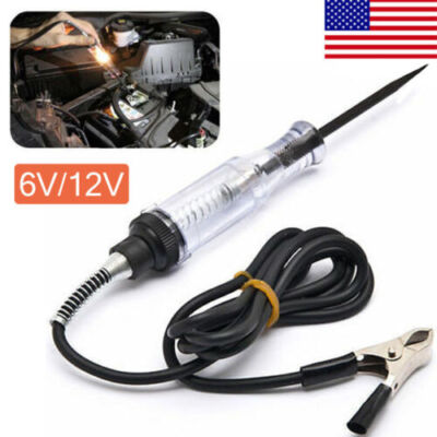 Car Circuit Tester Pen Auto Fuse Test Probe Light Tool Kit For 6V 12V DC Voltage