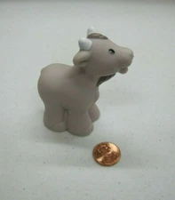 New! Fisher Price Little People Grey Gray Billy Goat Nativity Farm Zoo Noah #2