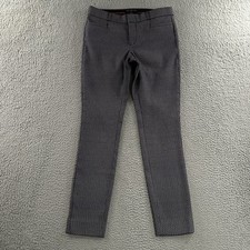 Banana Republic Womens Pants Blue Red 2 Sloan Mid Rise Ankle Polyester Blend