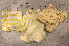 Carter's Bundles Sterling Baby Bodysuit 3pc Newborn Girl Yellow White Floral