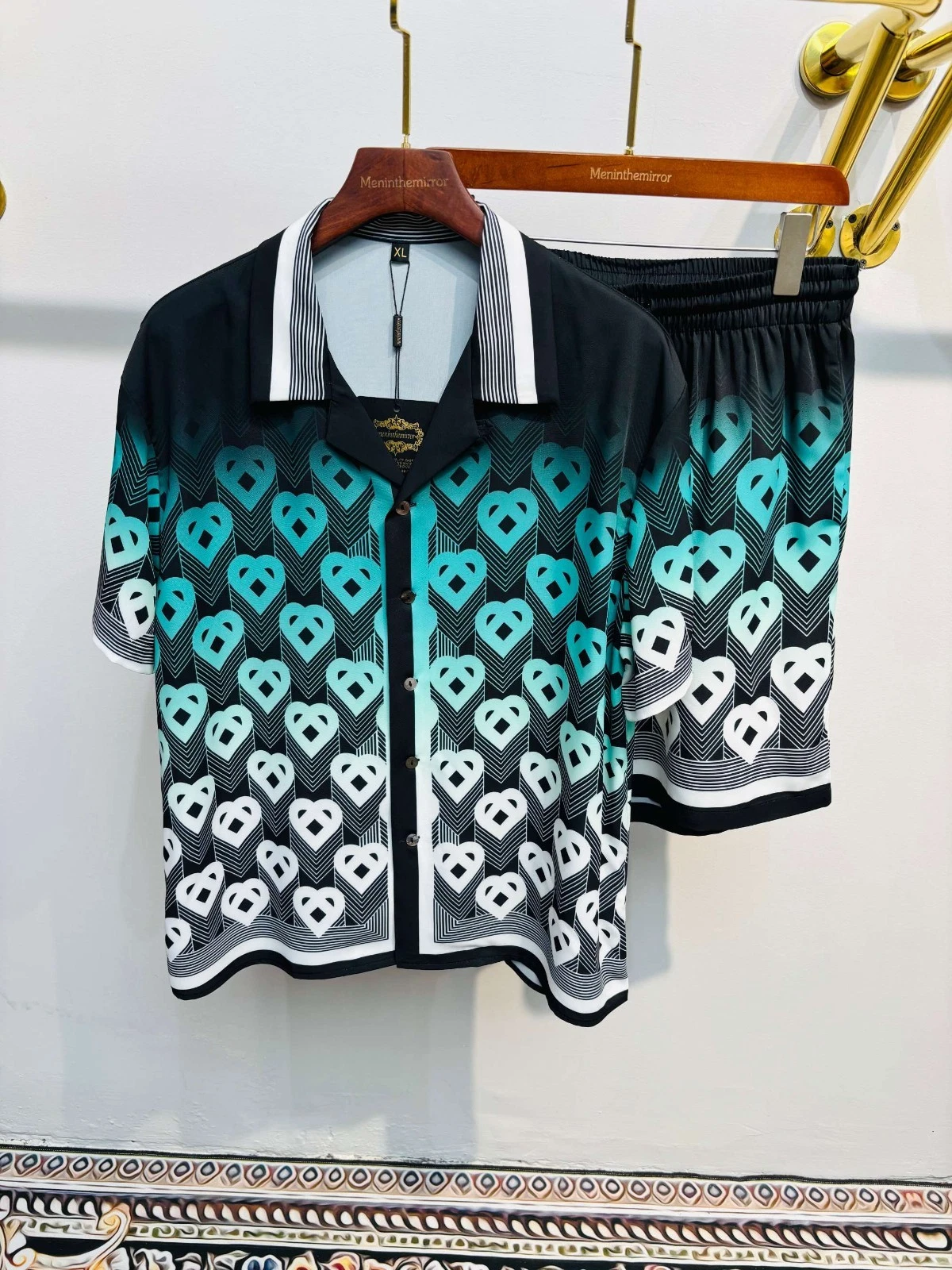 Casablanca high-end vacation shirt shorts, Hawaii beach vacation set
Opens in a new window or tab