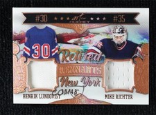 2021 Leaf Art of Hockey Bronze /45 Henrik Lundqvist Mike Richter #RR-15 HOF 2g6