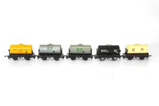 A Set of 5 Tri-ang TT Tank Wagons.  TT Gauge USED