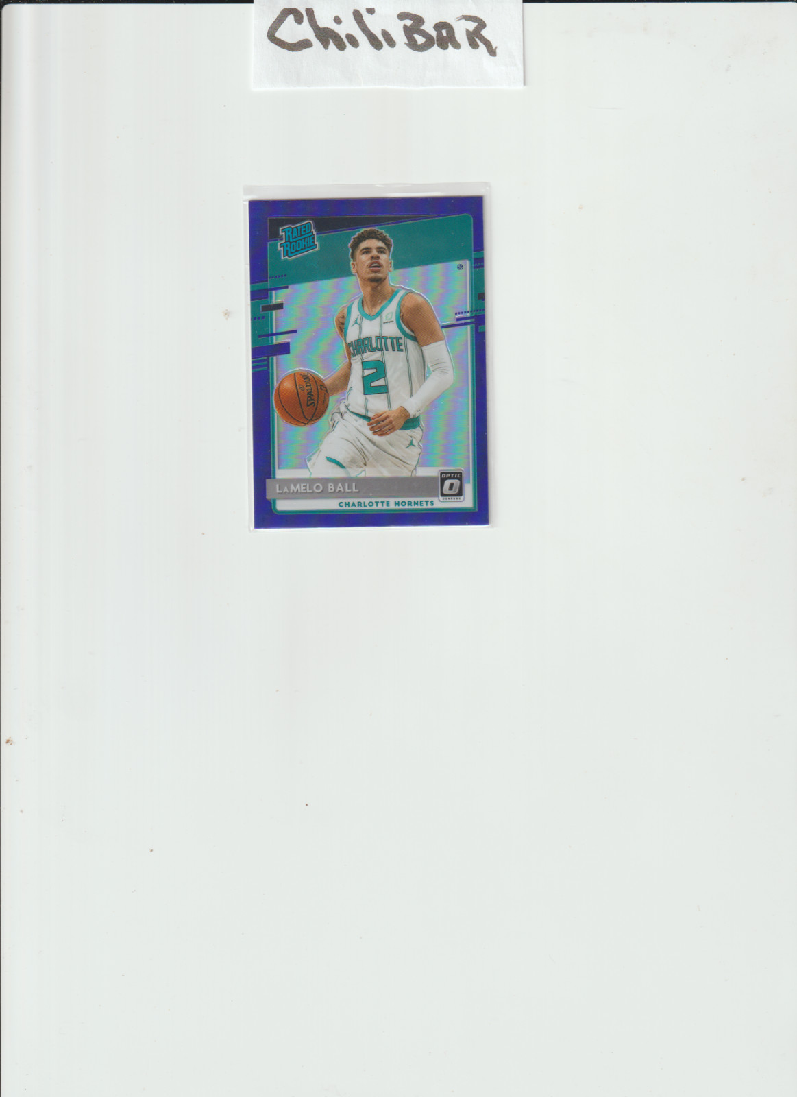 LaMelo Ball 2020-21 Panini Donruss Optic #153 Rated Rookie Purple Prizm