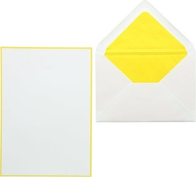 Original Kronenmühle 25 Blatt und Umschläge mit bunten Paspeln und Futter A5