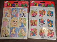 vintage 80s Gibson photo Barbie stickers