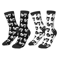 1Pair Six Seven 67 Socks Six Seven Funny Number Socks 67 Meme Socks for Kids