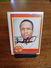1987 Nestlé Autographed No COA Frank Robinson #16 Baltimore Orioles HOF.