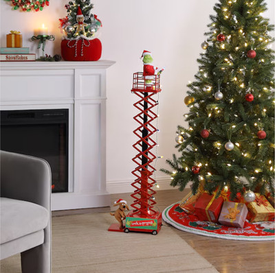 Mr. Christmas Grinch w/ Max Scissor Lift 50 inch Animated Musical Holiday Decor