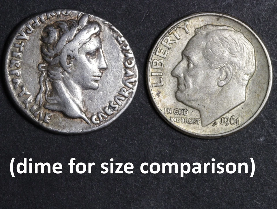 Augustus Denarius Ancient Roman Empire Silver Coin Gaius Lucius Caesar 2BC Ch VF - Image 3 of 4