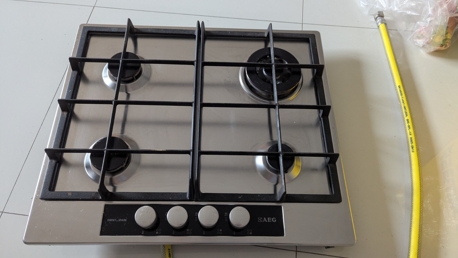 AEG Fornello A Gas 4 Fuochi hg654440sm Usato