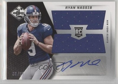 2013 Panini Limited Logo Signatures Prime 38/49 Ryan Nassib #32 Auto RC fm0