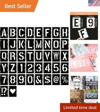 42-Piece 9 Inch Reusable Letter Number Stencils for Creative DIY Art Projects