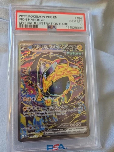 PSA 10 Pokemon Prismatic Evolutions Iron Hands ex 154/131 SIR PSA 10