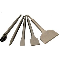 5 PACK SDS+ CHISELS - 80MM EXTRA WIDE TILE REMOVING CRANKED CHISEL WALL FLOOR