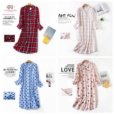 Women's Flannel Cotton Long Sleeve Nightgown Nightwear Sleepwear/ Sleep Dress