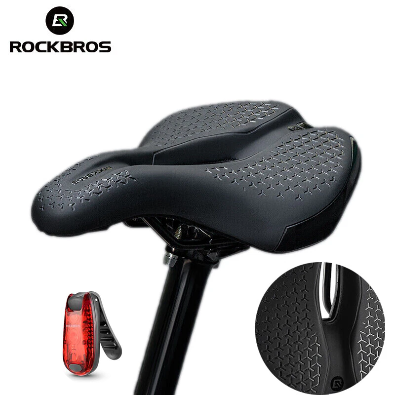 ROCKBROS Road MTB Bike Saddle Seat Rear Soft Comfort Cycling Gel Pad  Cushion PU