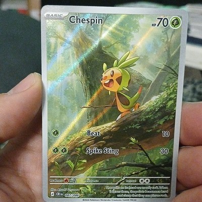  Pokemon  Chespin 087/086 Evolutions Reverse Holo Rare Full Art HP 70 2016