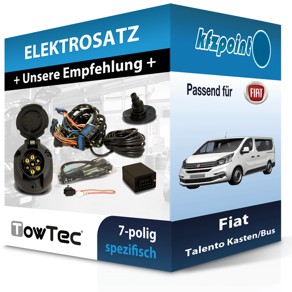 Towtec E-Satz 7Polig Fahrzeugspezifisch Passend für Fiat Talento Kasten/Bus NEU-image