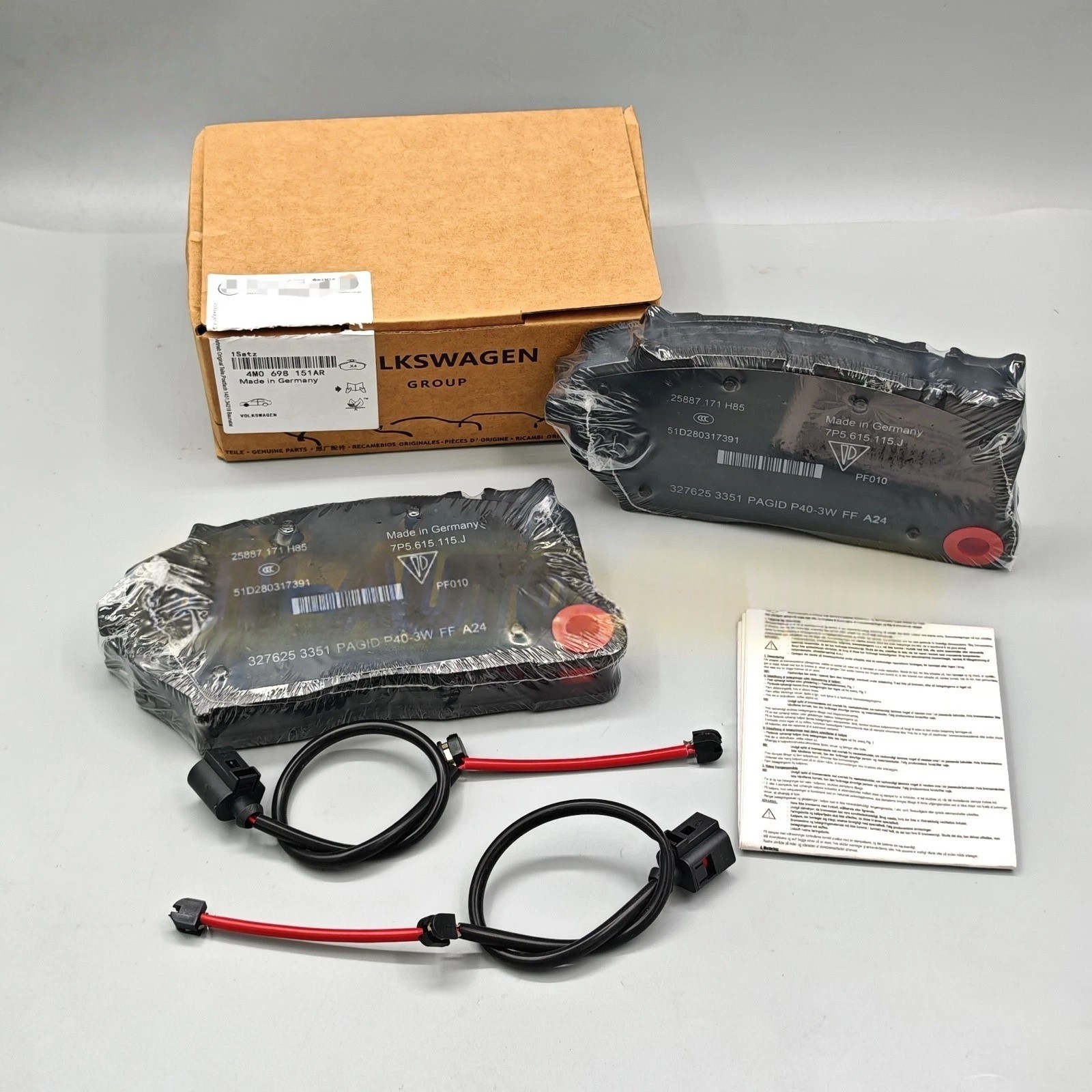 4M0698151BP Front Brake Pads Set with Sensor For Lamborghini Urus US