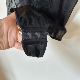 La Perla Studio Black Lace Sheer Mesh Bodysuit Thong NWT Size M Lingerie