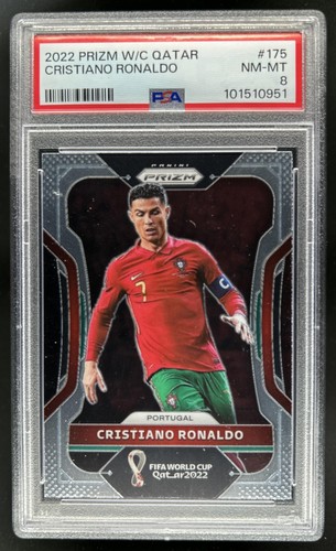 2022-23 Panini Prizm World Cup Cristiano Ronaldo #175 Portugal PSA 8