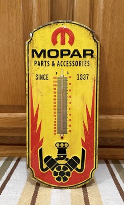 Mopar Thermometer Parts Accessories Chrysler Dodge Hemi Vintage Style Wall Decor