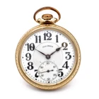 Antique Illinois Large Dial Bunn Special Grade 21j Men's Pocket Watch #WB4110-1