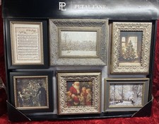 New Petal Lane Home Christmas Set Of 6 Framed Artwork Christmas Theme - Rare New Petal Lane Home Christmas Set Of 6 Framed Artwork Christmas Theme - Rare - Image 1