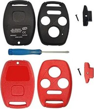 3 1 Buttons Replacement for Key Fob Shell Keyless Entry R Color: 1 Red 1 Black