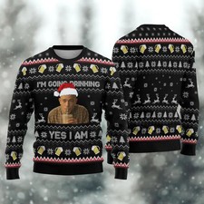Charlie Hunnam Ed Gein I'm Going Drinking Yes I Am Christmas Sweater, I'm Going
