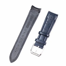 For Seiko Sportura Chronograph/Kinetic Starp Bracelet Leather Watch Band 21mm